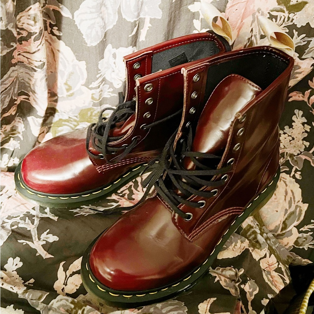 Womens Dr. Martens 1460 8-Eye Vegan Boot - Red